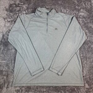 Nike ACG Mens XL Grey 1/4 Zip Pullover Textured Long Sleeve Outdoor Top